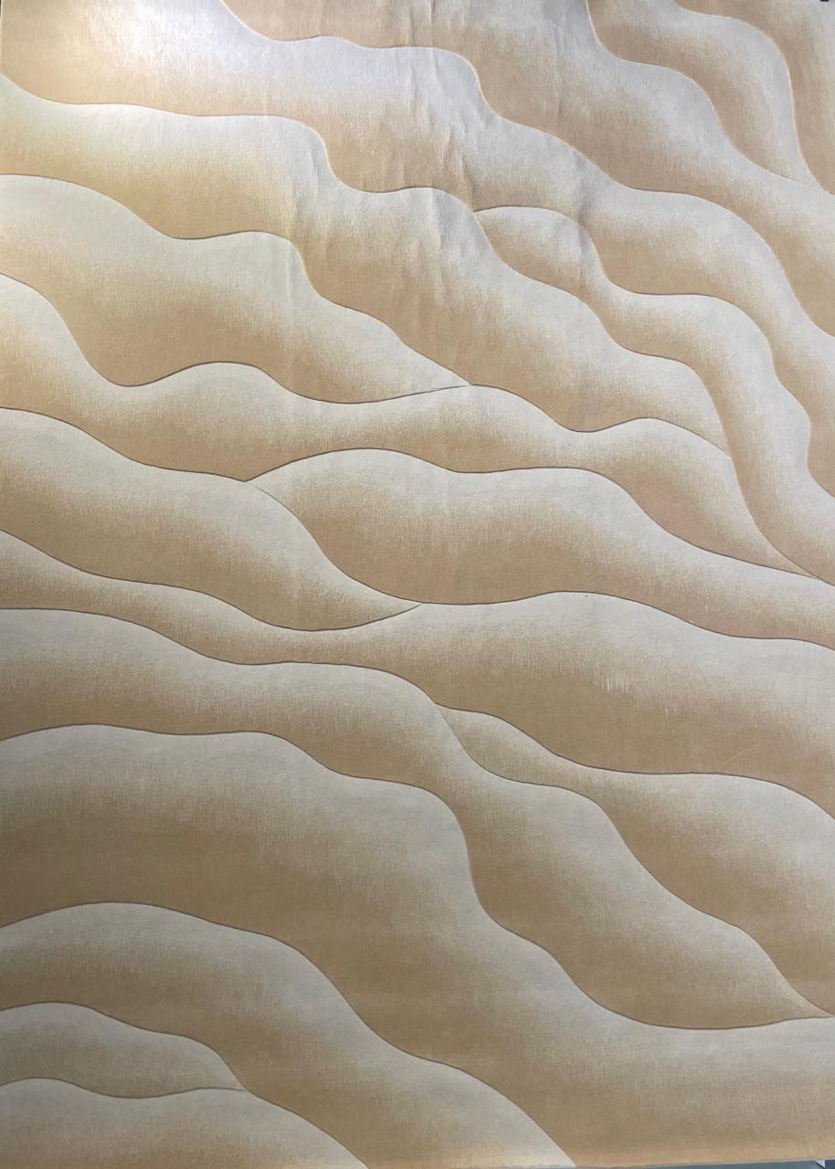 modern hand tufted carpet "new zealand wool" : ZEN 16 - Color : sand -