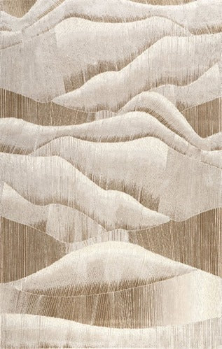 modern hand tufted carpet "new zealand wool" : ZEN 11 - Sand color -