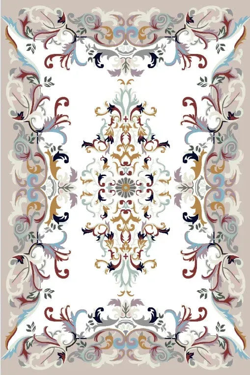 Zennova Carpet : FLORAL COLOR CREAM : Classic Hand Tufted - Zennova Carpet