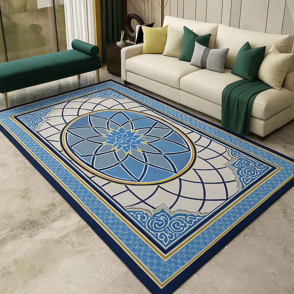 Zennova Carpet Modern Persian Wool Rug - TAJ COLOR WHITE - Classic Hand Tufted