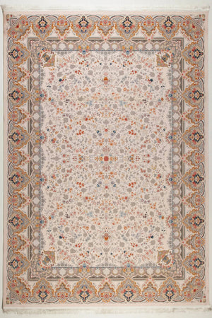 Zennova Carpet : BAGHJAN Color CREAM : Classic Machine Made - Zennova Carpet