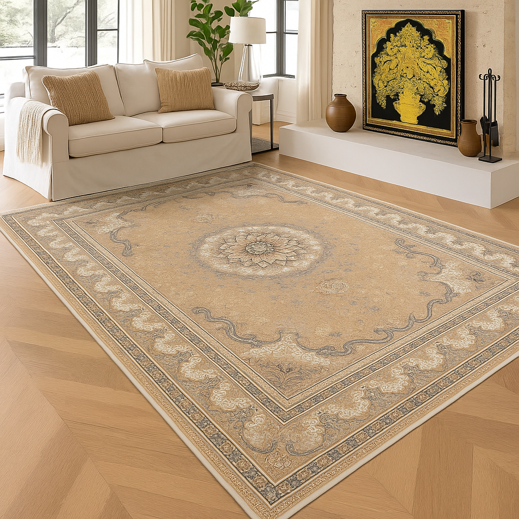 Elegant Handcrafted Carpet for Home Décor – Soft Modern Rug - G296 Color Nescafi