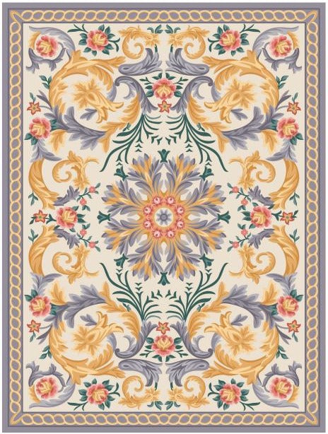 Classic Hand Tufted Carpet : AA-ZA-003 - Color : Light Grey -