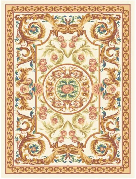 Classic Hand Tufted Carpet : AA-ZA-004 - Color : Iron Red & Green -