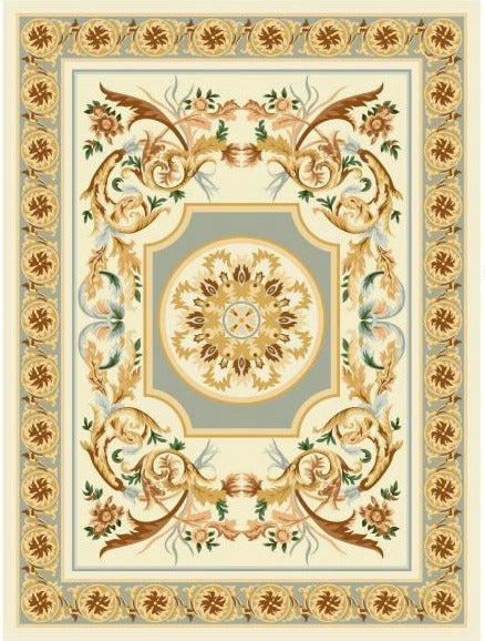 Classic Hand Tufted Carpet "New Zealand WOOL" : AA-ZA-007 - Color : Green -
