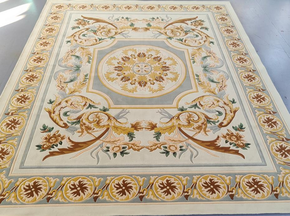 Classic Hand Tufted Carpet "New Zealand WOOL" : AA-ZA-007 - Color : Green -