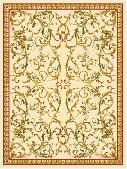 classic hand tufted carpet "new zealand wool" : AA-ZA-010 - Color : Gold & Green -