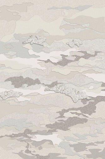 modern hand tufted carpet "new zealand wool" : ZEN 04 - Color : Beige & Grey -