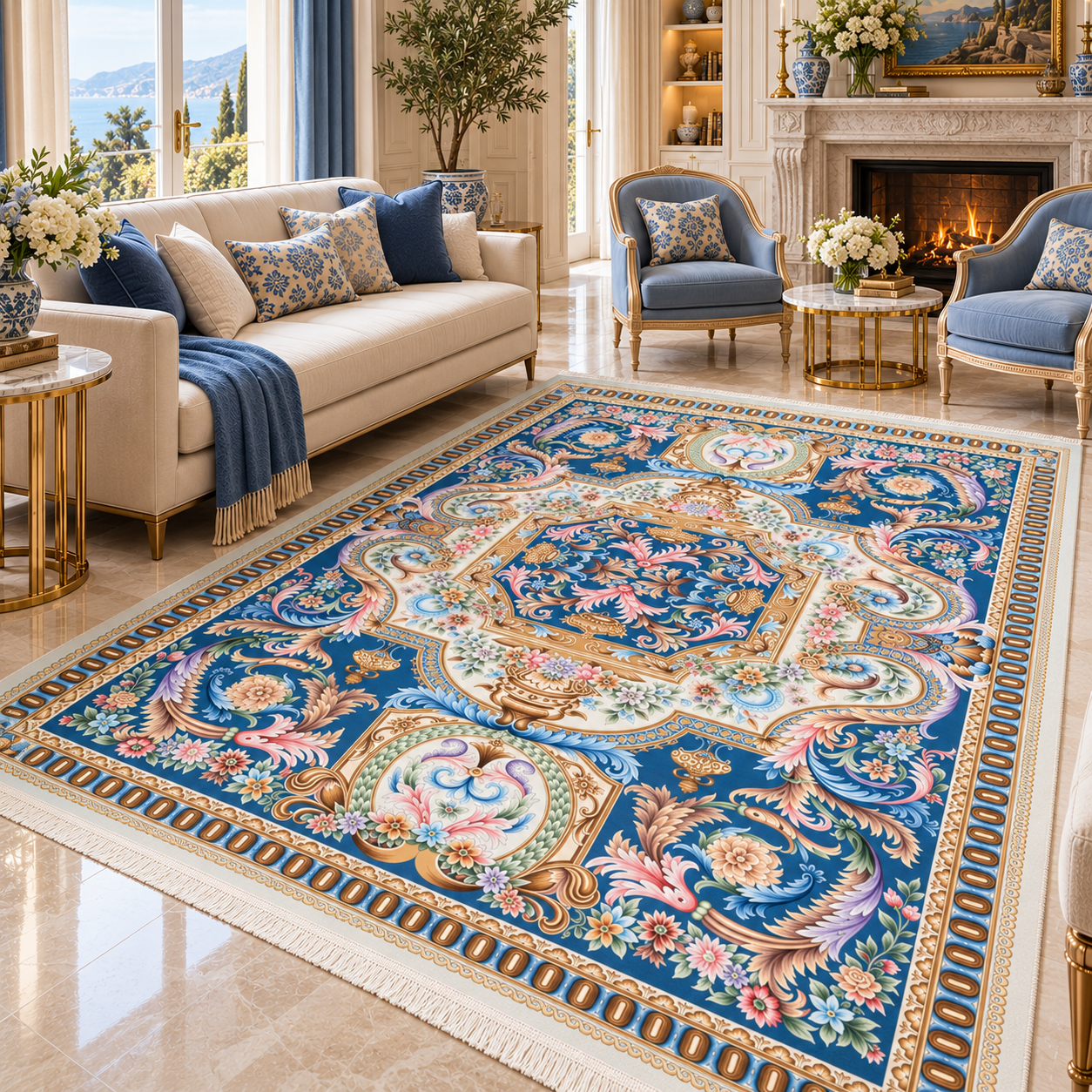 12403 Colaris Carpet – Dark Blue