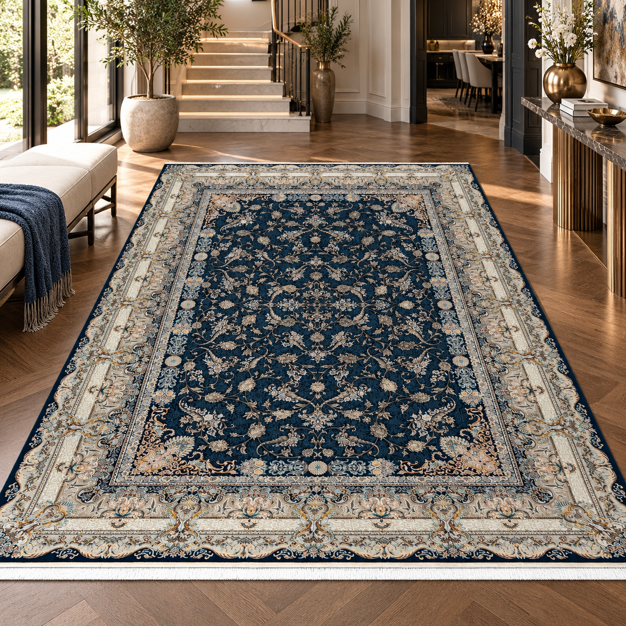 G244 Classic Carpet – Dark Blue